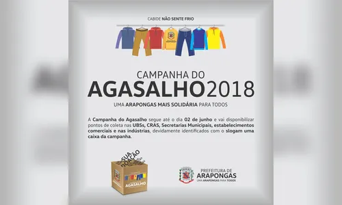 Campanha do agasalho começa hoje em Arapongas