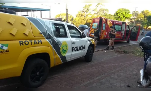 Motociclista é fechado no trânsito e sofre acidente em Apucarana