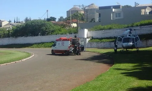 Pacientes do materno infantil são transportados pelo helicóptero do Samu para tratamento 