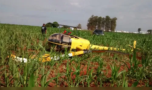 Helicóptero cai durante voo panorâmico no interior do Paraná