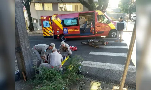 Duas pessoas ficam feridas em acidente no centro de Apucarana