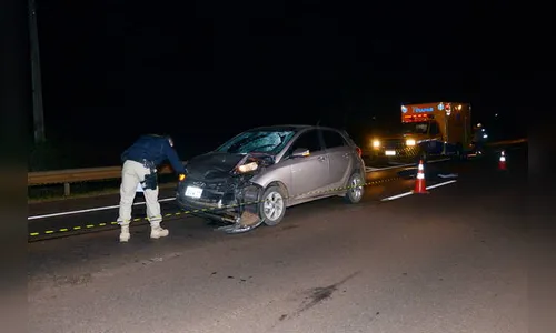Acidente mata pedestre e fere motorista na BR-369