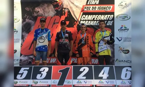 Piloto apucaranense fica em segundo       lugar no Paranaense de Bicicross