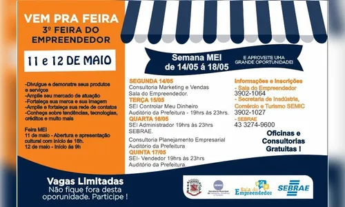 Secretaria de Indústria e Comércio realiza 3ª Feira do Microempreendedor