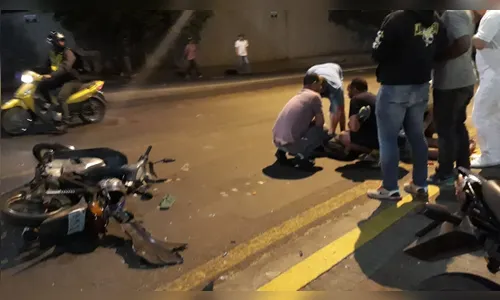 Motociclista fica ferido em acidente na zona oeste de Apucarana