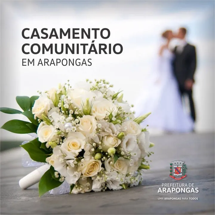 Arapongas realiza casamento comunitário nesta sexta-feira