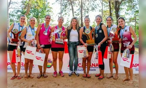 Duplas da região vencem o 2º torneio       de vôlei de praia no Lago Jaboti