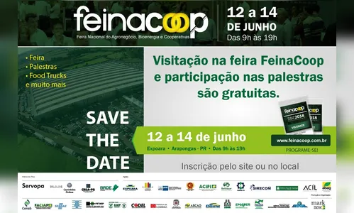 Arapongas recebe Feira Nacional do Agronegócio, Bioenergia e Cooperativas
