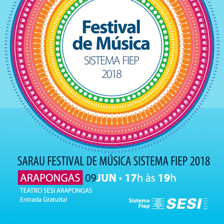 Arapongas recebe Sarau do Festival de Música do Sistema Fiep