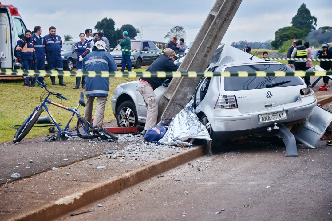Ciclista morreu no local do acidente. Foto: Sergio Rodrigo