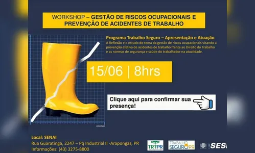 Workshop discute prevenção de acidentes de trabalho
