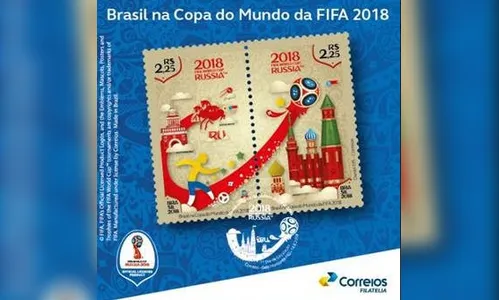 Correios lança emissão especial Brasil na Copa do Mundo da FIFA Rússia 2018