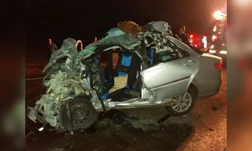 Durante retorno de velório, cinco pessoas da mesma família morrem em acidente na BR-163