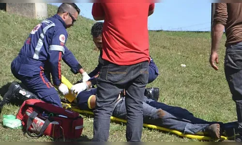 Acidente deixa motociclista ferido em Arapongas