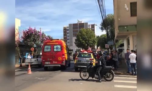 
							Idosa é atropelada por moto e fica ferida no centro de Apucarana
						
						