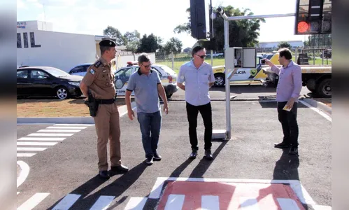 Representantes da Guarapuava visitam Escolinha de trânsito  