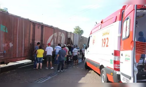 Homem é atropelado por trem e fica gravemente ferido em Jandaia do Sul