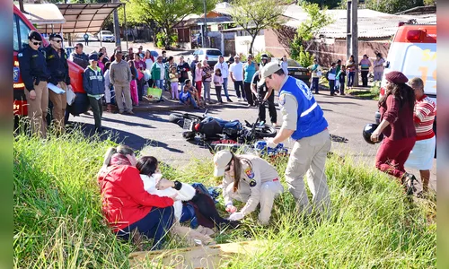 Acidentes envolvem 4 motos e deixam 4 pessoas gravemente feridas