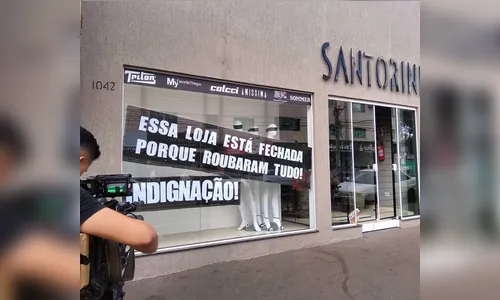 Após furto de todo estoque, lojista protesta em Arapongas