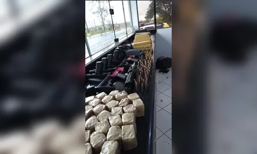 PRE apreende 18 quilos de maconha, armas e munições em Cruzeiro do Oeste