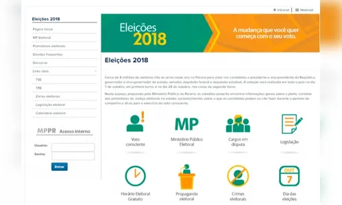 Ministério Público lança canal para receber denúncias sobre as eleições