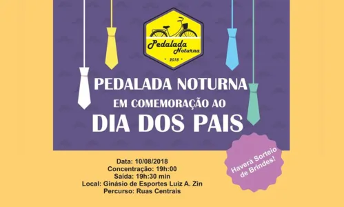 
							Secretaria de Esporte realiza Pedalada Noturna Especial do Dia dos Pais
						
						