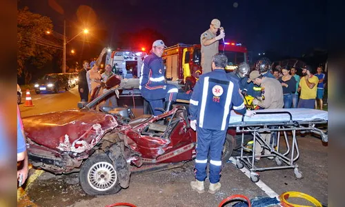 Motorista apucaranense fica ferido em acidente na saída para Maringá