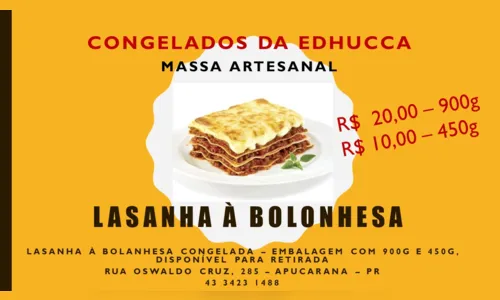 
							Edhucca tem opções de massas à pronta entrega
						
						