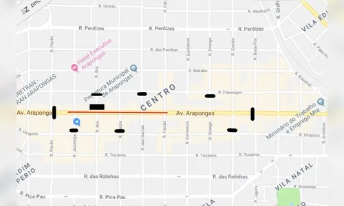 Nove cruzamentos serão interditados no feriado em Arapongas