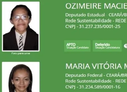 Fotos da costureira e da aposentada no site do TSE: filha diz que não fez foto de paletó nem é candidata. — Foto: TSE/Reprodução