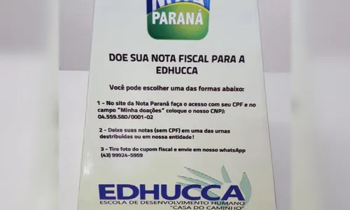 Nota Fiscal Solidária em prol da Edhucca