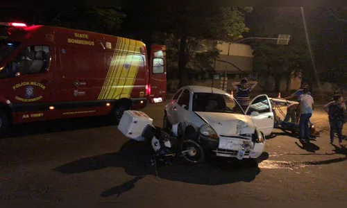 Acidente na noite de domingo deixa motociclista ferido em Apucarana