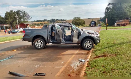 Motorista invade preferencial e causa acidente em Manoel Ribas