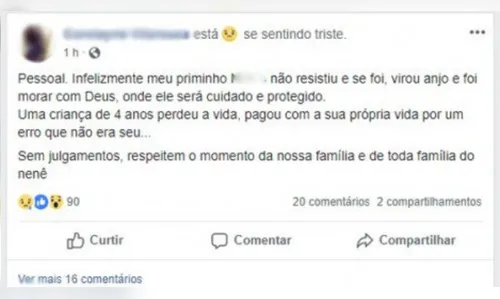 Morte de criança de 4 anos estuprada pelo padrasto é confirmada por familiares da pequena vítima