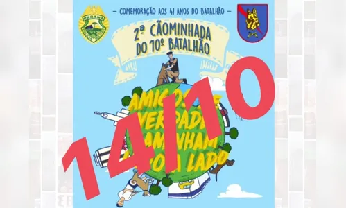 PM promove cãominhada em comemoração aos 41º aniversário do Batalhão