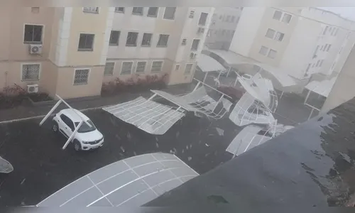 Temporal provoca estragos em Londrina na tarde desta quinta-feira