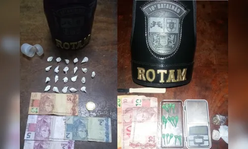 PM faz duas prisões por tráfico e apreende crack e cocaína