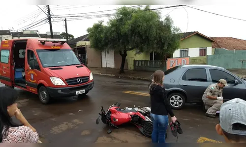 Acidente em Apucarana na manhã desta quinta-feira deixa mulher gravemente ferida