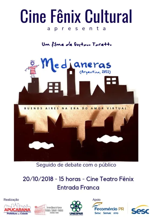 Cine Fênix Cultural exibe filme 'Medianeiras' neste sábado 