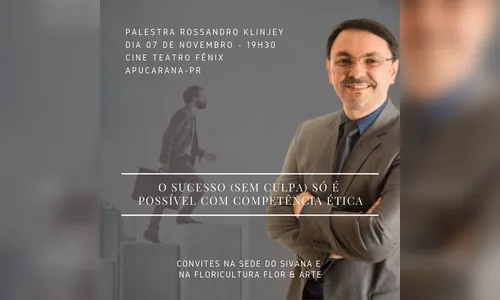 Rossandro Klinjey ministra palestra nesta quarta-feira em Apucarana