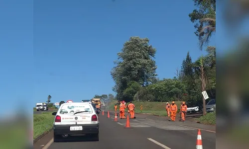 Reparos na BR-369 deixam trânsito lento em Cambé