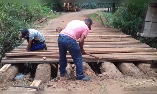 Pontes na zona rural são recuperadas 