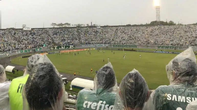 Palmeiras empata em 1 a 1 com Paraná em domingo chuvoso  em Londrina - foto: Pedro Marconi/Grupo Folha/reproducao