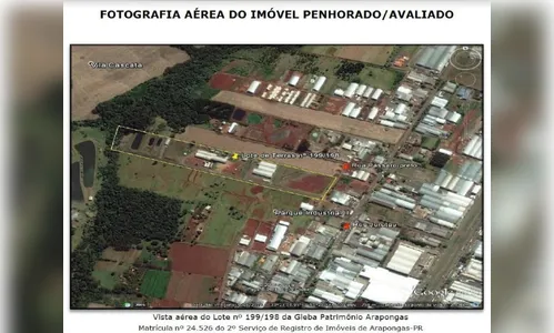 Complexo industrial em Arapongas avaliado em R$ 13,2 milhões vai a leilão para pagamento de dívidas trabalhistas