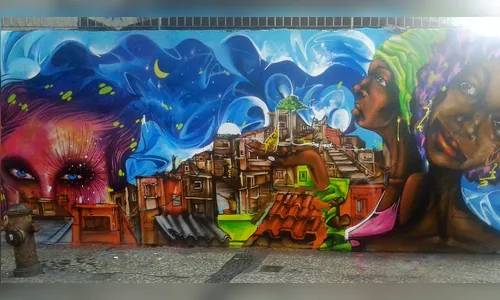 Grafiteira faz mural de 500 m2 para homenagear mulheres negras