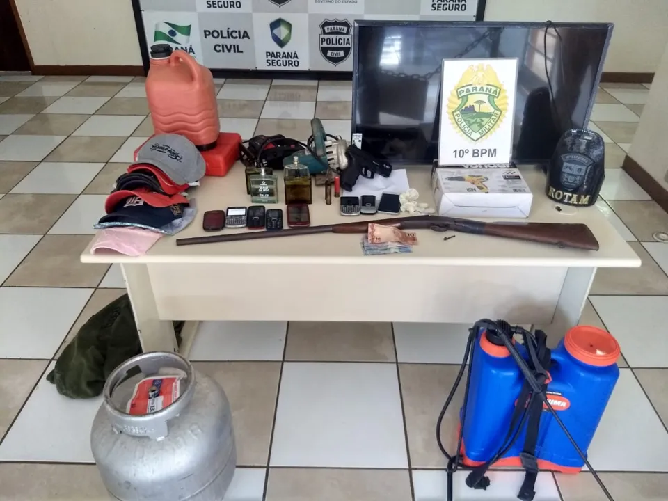PM prende trio e recupera objetos roubados em sítio no Pirapó