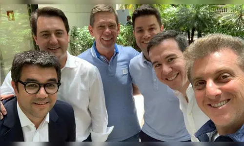 Ratinho Junior se encontra com Luciano Huck no RJ