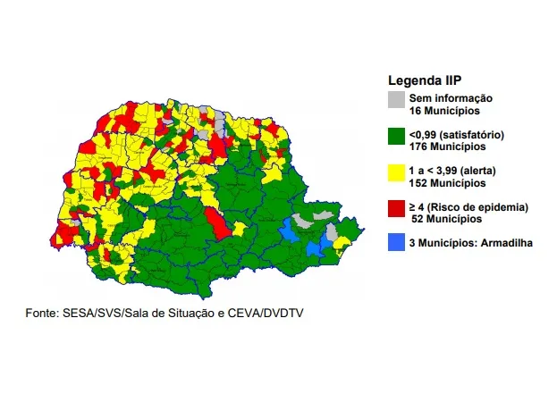 Classificação dos municípios segundo IIP – Paraná