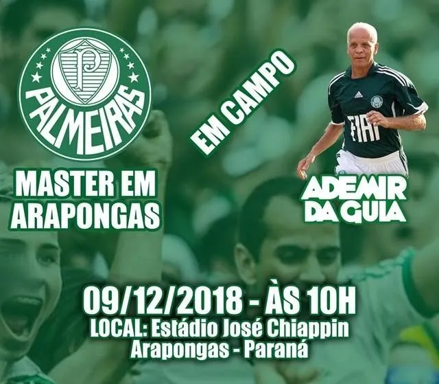 Arapongas recebe equipe do Palmeiras Master neste domingo