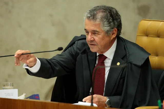 O ministro Marco Aurélio Mello em julgamento no plenário do STF — Foto: Carlos Moura, STF